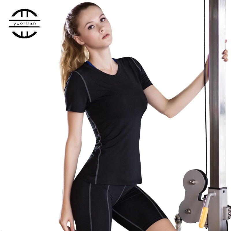 Quick Dry Compression Tights And T-Shirt Set