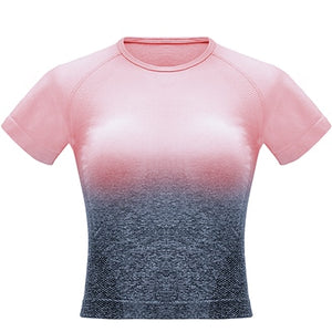 Women Ombre Sports T shirt