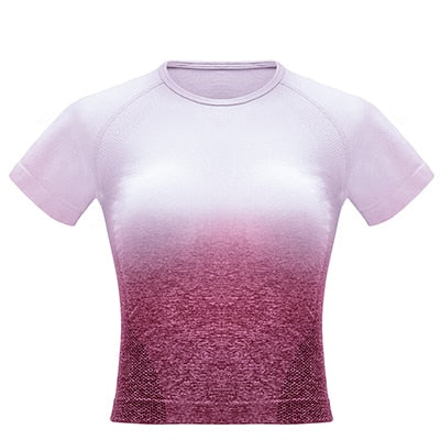 Women Ombre Sports T shirt